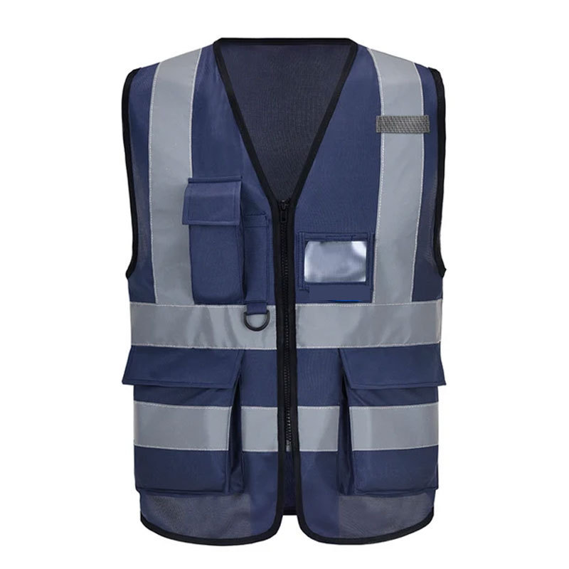 Hi Vis Viz High Visibility Reflective Zip Pocket Security Waistcoats Jacket Work wear Vests