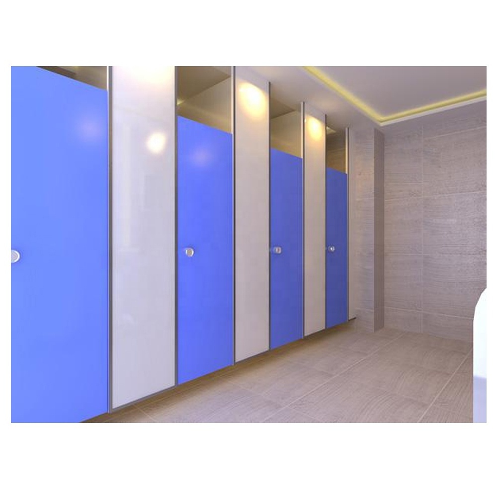 12mm toilet partition shower cubicle hpl compact board panel  with stainless steel accessories