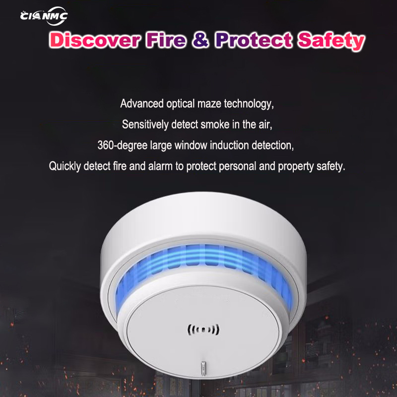 China Factory Supply Plastic Cover Fire Cigarette Smoke And Carbon Monxide Alarm Detector Powered By 2pcs AAA battery