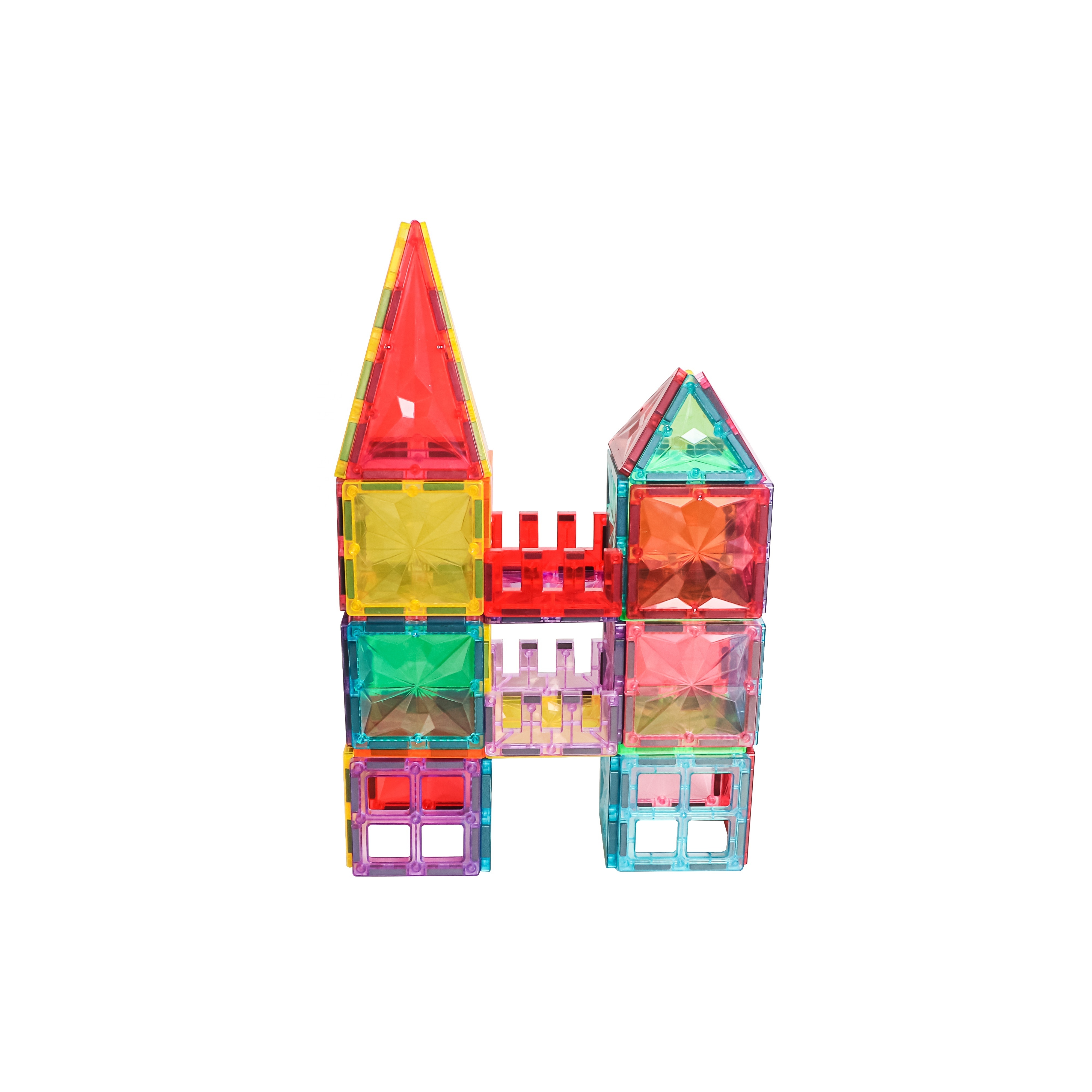 Factory direct supply competitive price OEM 100 pcs magnetic sculpture in blocks learning toy magnetic tiles for kids