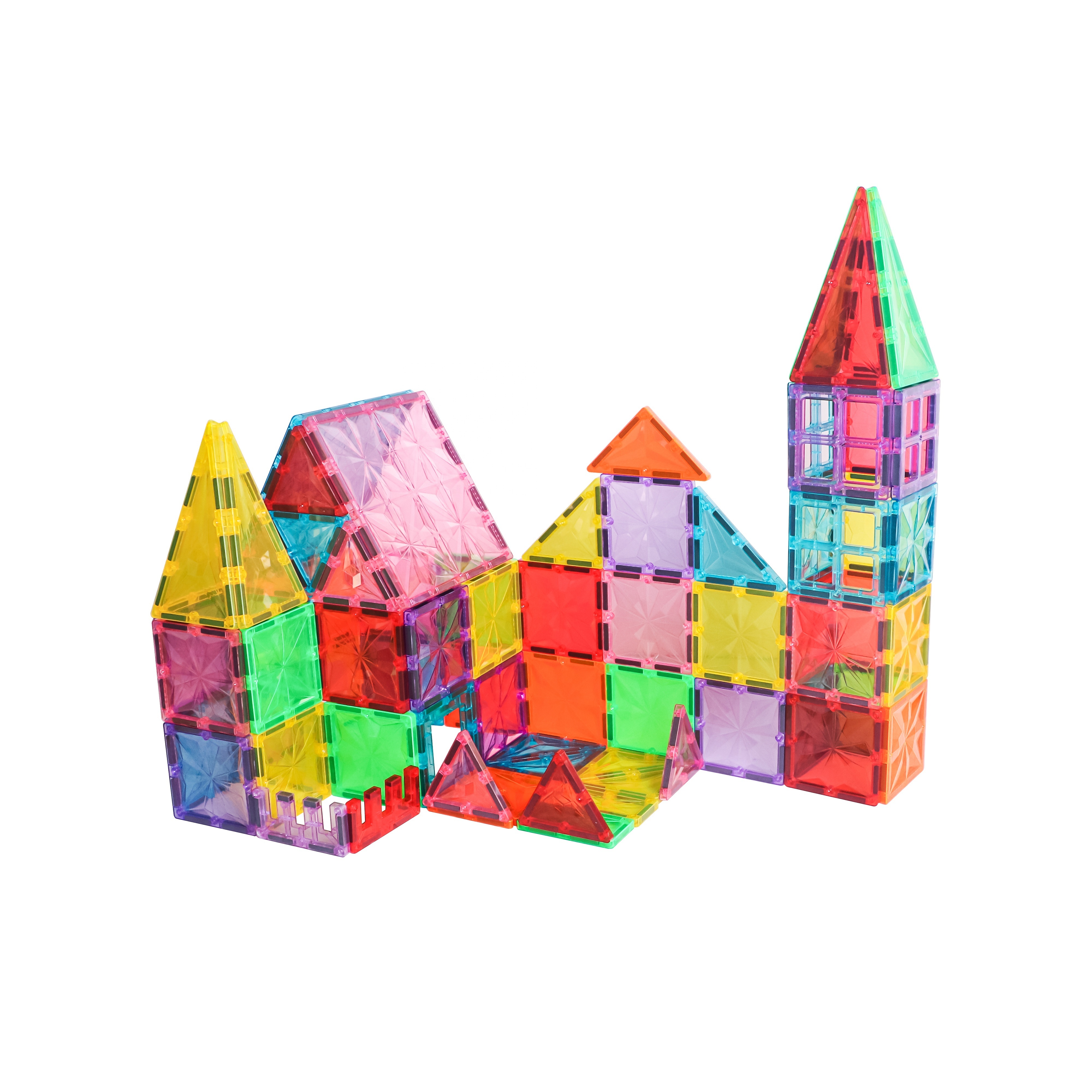 Factory direct supply competitive price OEM 100 pcs magnetic sculpture in blocks learning toy magnetic tiles for kids