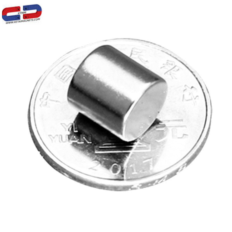 N52 Cylinder Magnetic Axial Diametrically Magnetized Round Cylinder Neodymium Magnet Materials