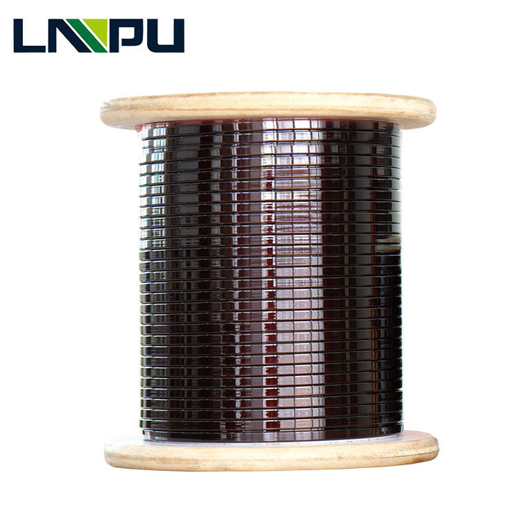 0.2--10.0mm Polyimide Enameled Aluminum Wire Class 220/240 Swg Awg Enameled Aluminum Flat Wire Coil Roll