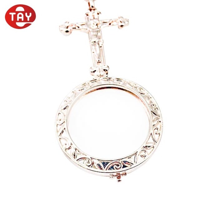 NEW christian pendant necklace magnifier loupe jewelry