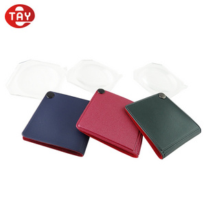 6X Small Square Magnifier Pocket Magnifying Glass PU Leather Cover