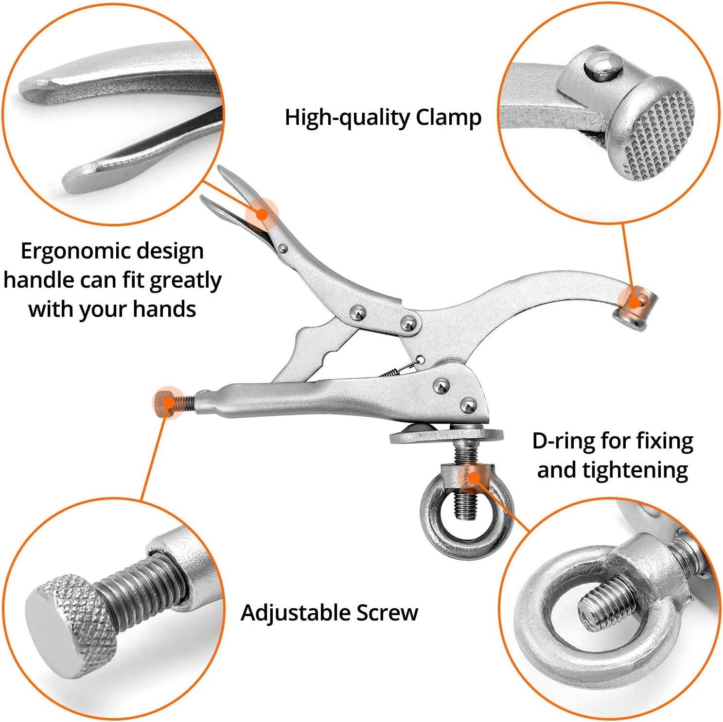 9inch Drill Press Locking Clamp, Fix Clamp, Strong Gripping Clip Drill Press Vice