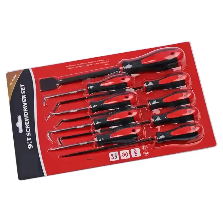 Heavy Duty 1 Precision Scraper 8 different hooks Chrome Vanadium Steel Shaft for Remove Hoses and Gaskets Hook and Pick Set