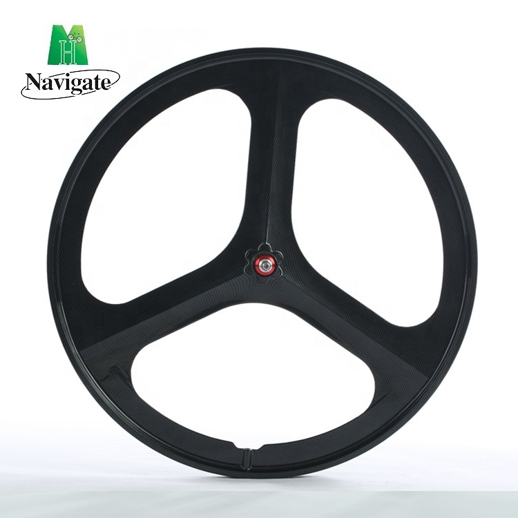 Cool style magnesium alloy integral wheel 3 spokes 700c magnesium alloy bike rim for bicycle