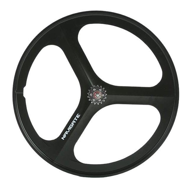 Magnesium alloy 700C integral 3 spoke fixed gear bicycle wheel rim