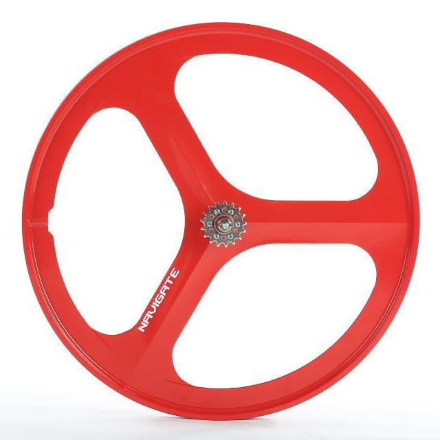 Magnesium alloy 700C integral 3 spoke fixed gear bicycle wheel rim