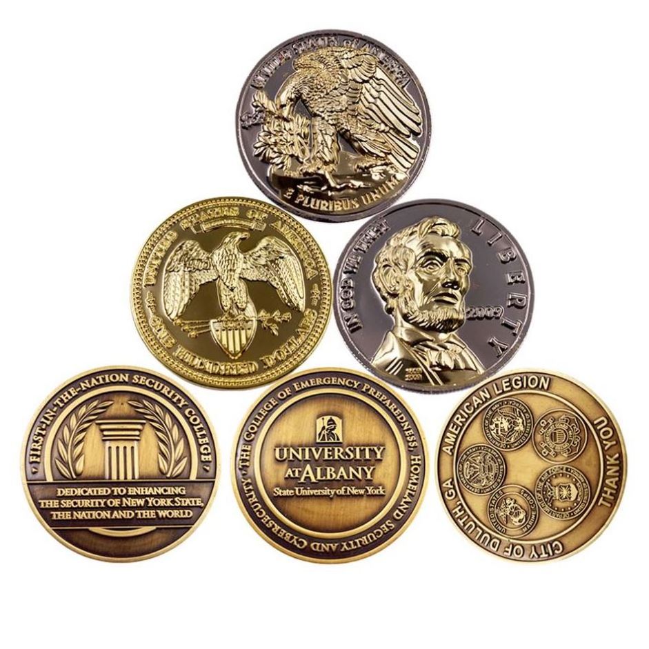 Wholesale challenge coin manufacturer antique gold plating soft enamel Custom High Quality Gold custom challenge coins