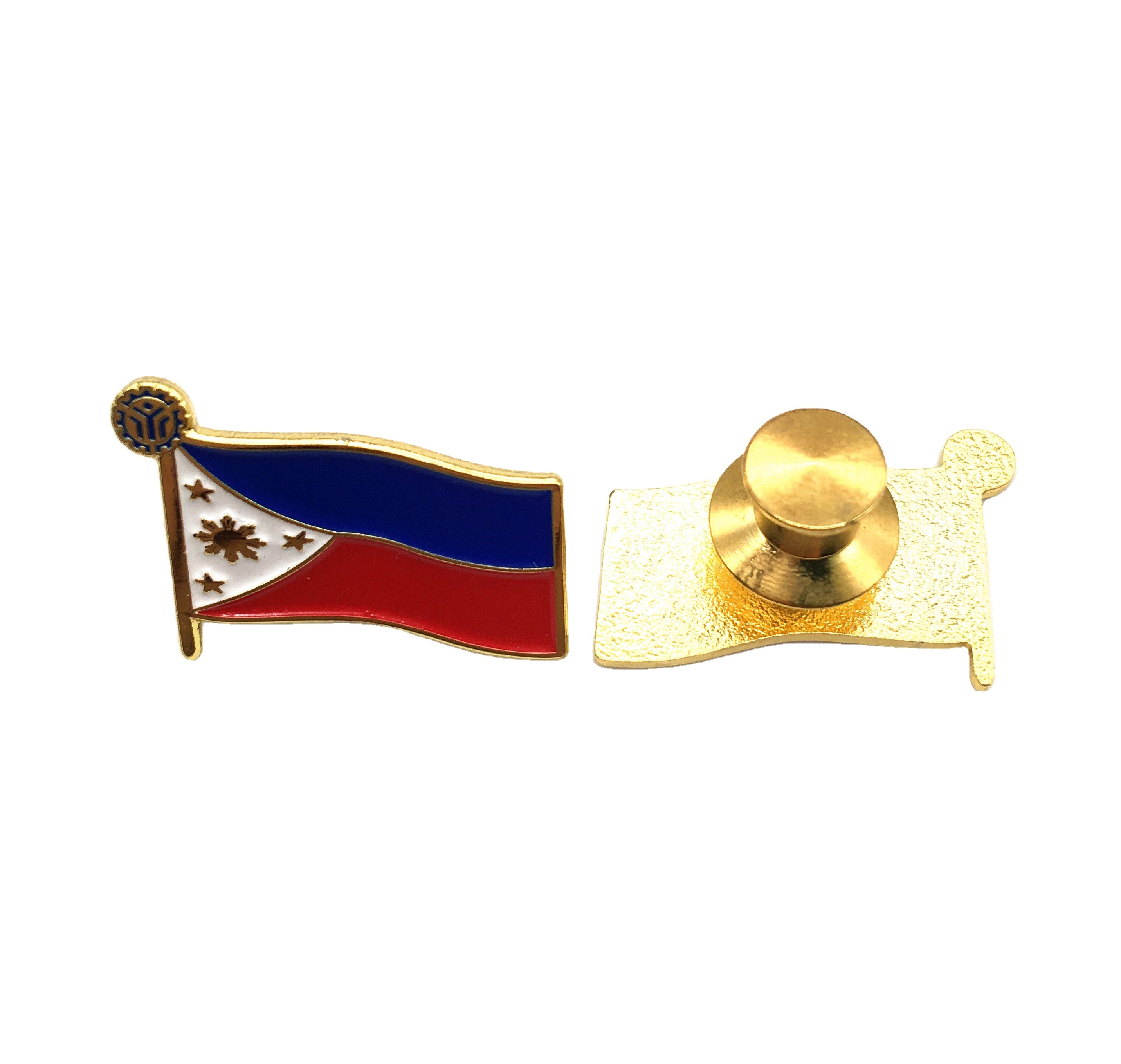 Funny Cute Sandblasting Alloy Car Canada Philippinese Flag Custom Lapel Enamel Badge Pin