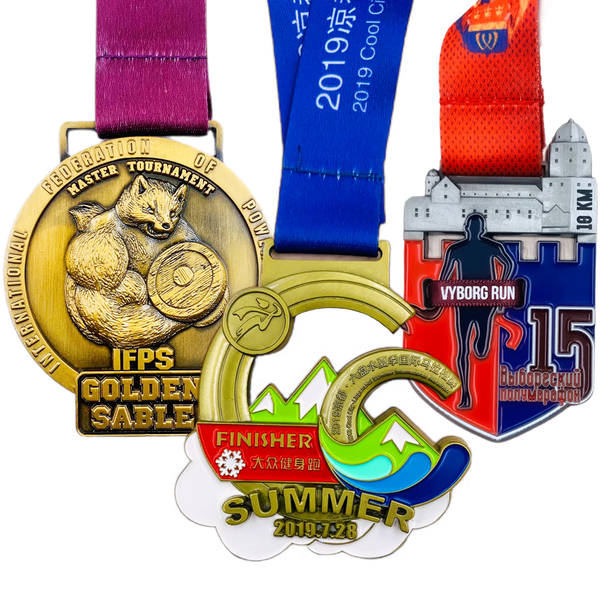 Medal high quality manufacturer low price gold-plated custom 3d blank metal sports competition medal