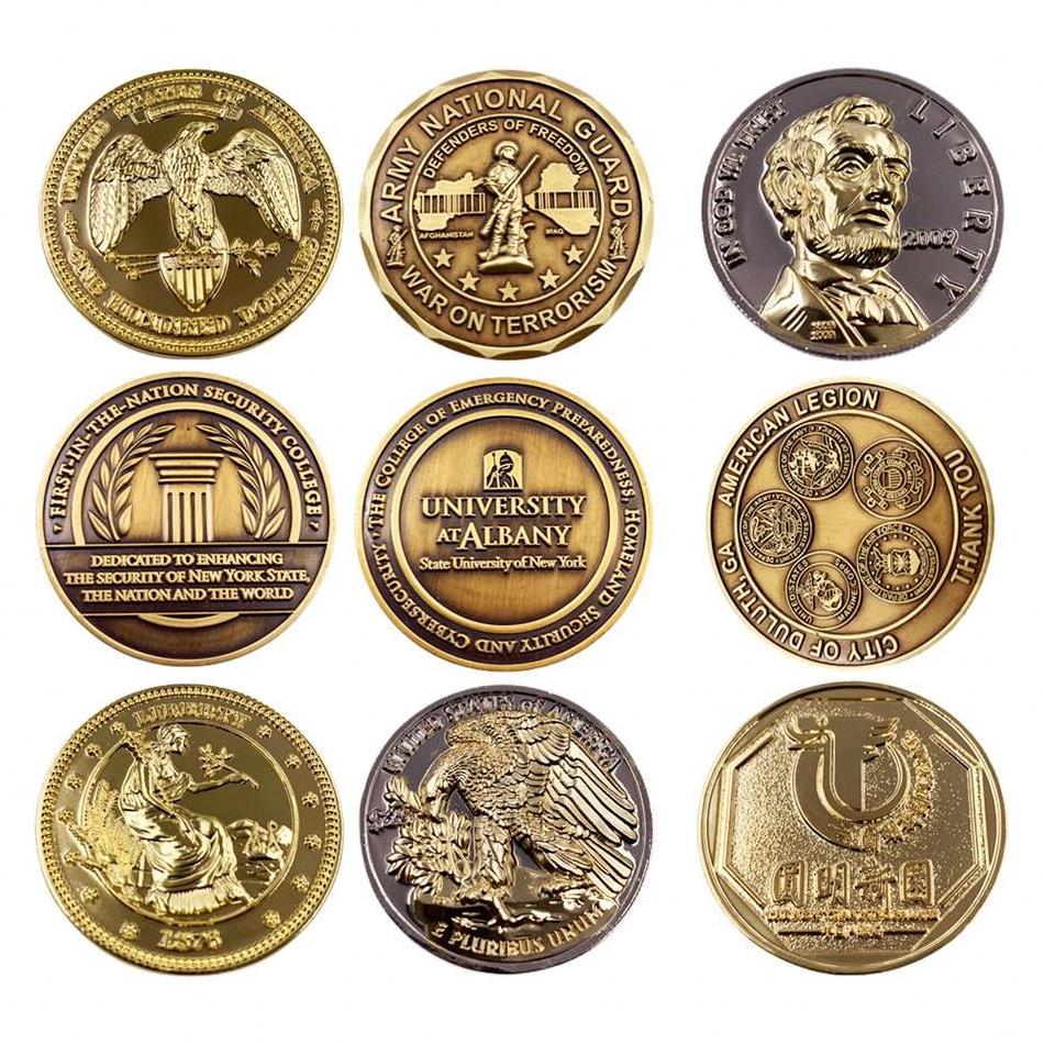 Anime Sports Coins Zodiac Tungsten With Logo Polished Gold Coin