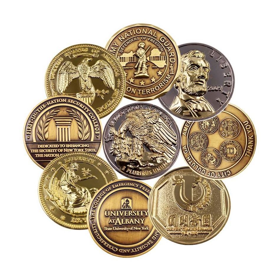 Wholesale challenge coin manufacturer antique gold plating soft enamel Custom High Quality Gold custom challenge coins