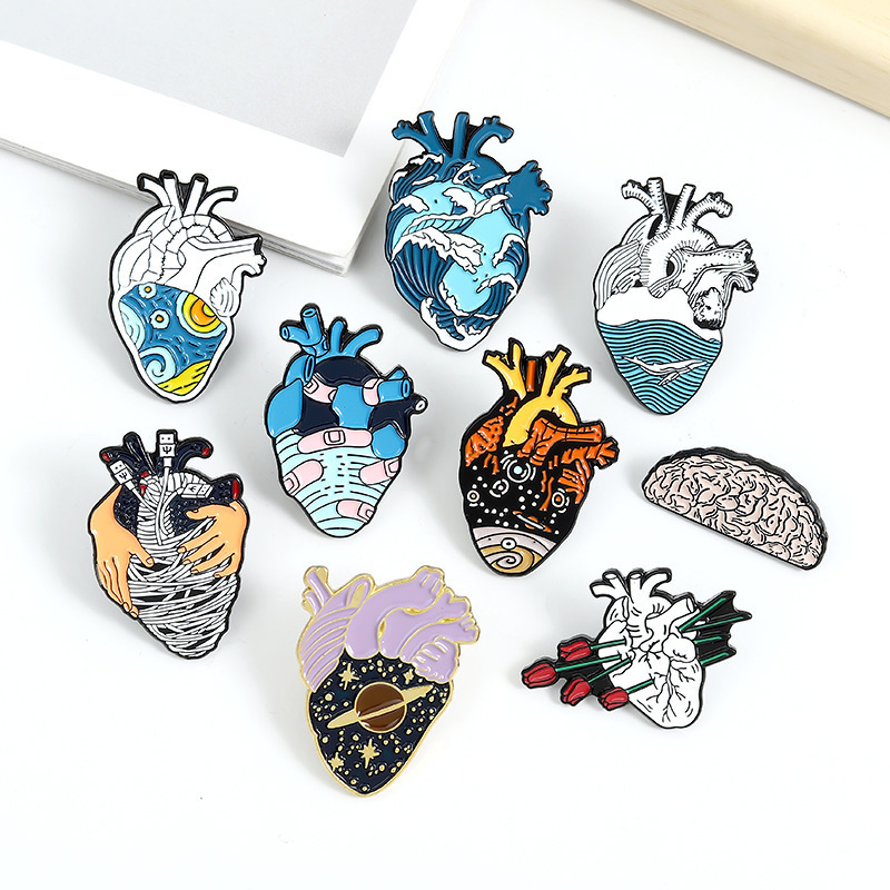 Custom Pins Metal Logo Enamel Manufacturer Direct Sell Metal Cute Cartoon Large Enamel saftey pin Custom Bulk Lapel Pins