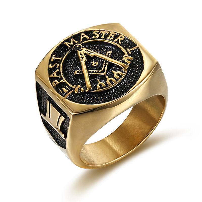 Custom Master Mason Signet Wholesale Vintage Women Stainless Syeel Wedding Cheap Championship Gold Plated Masonic Ring For Men