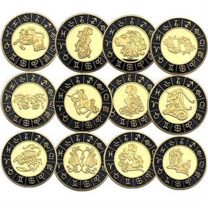 Anime Sports Coins Zodiac Tungsten With Logo Polished Gold Coin