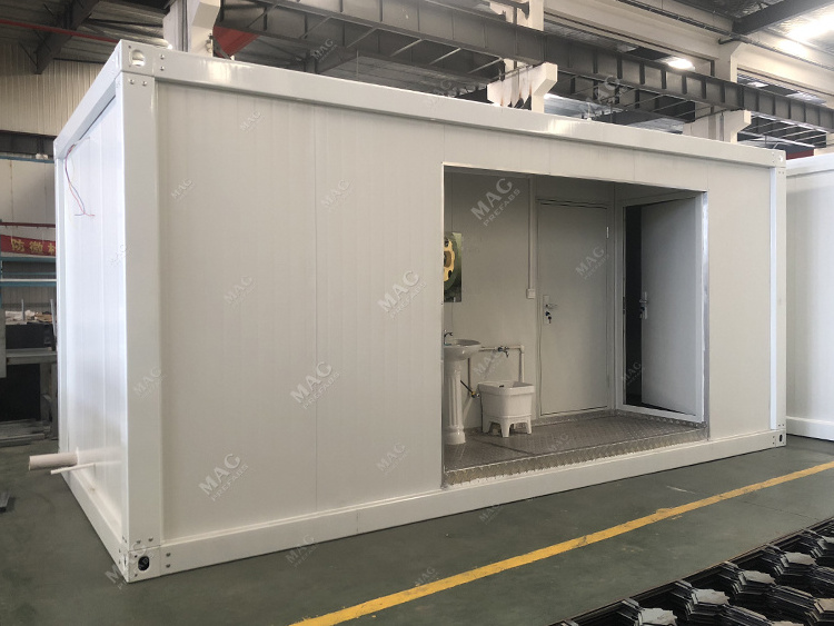 Prefabricated container restroom toilet portable camping container bathroom pod