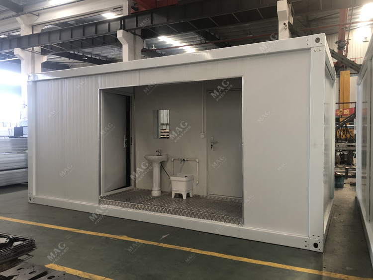 Prefabricated container restroom toilet portable camping container bathroom pod