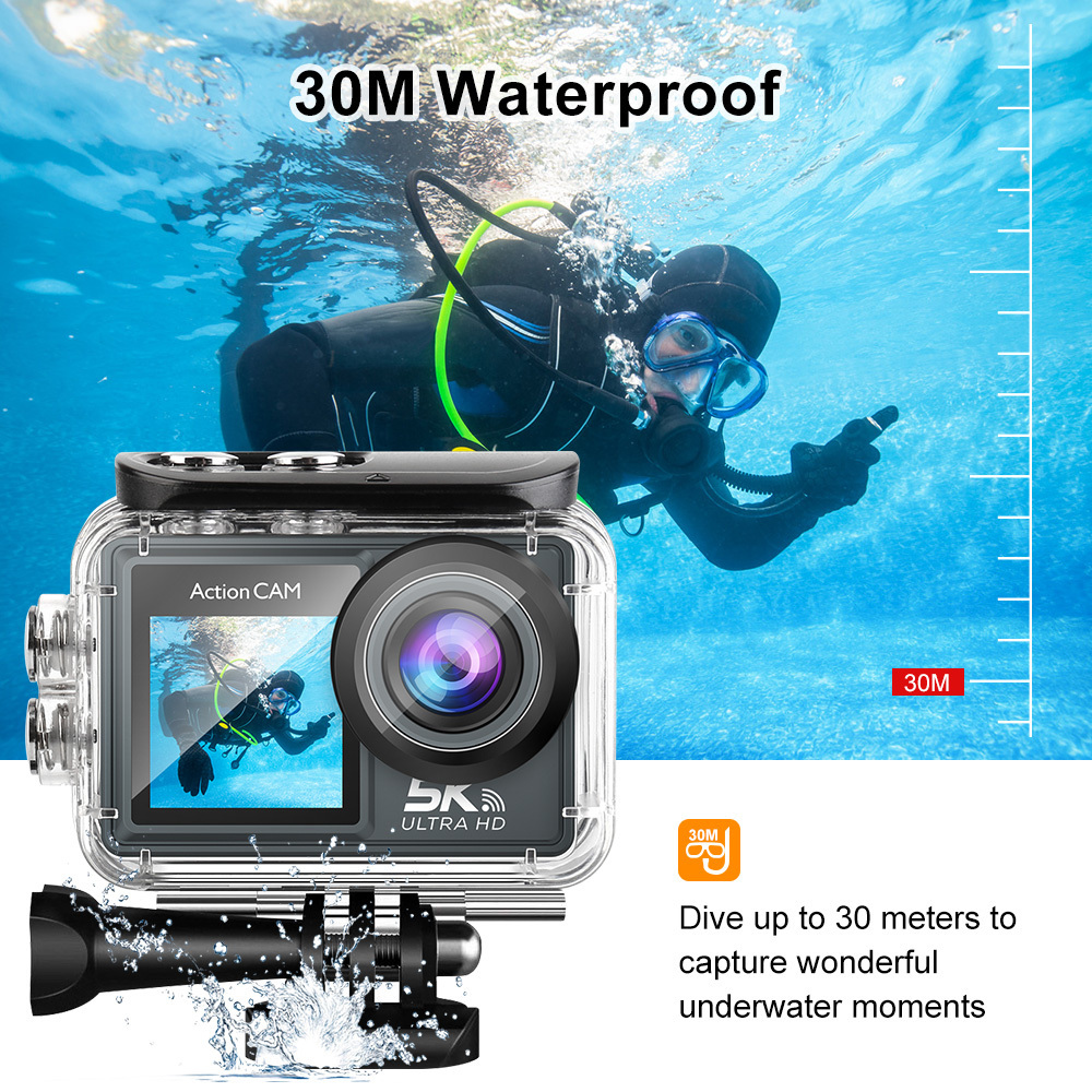 Real 4K 60fpcs shockproof 5K 30fps Akaso Insta 360 One X3 sports camera yi 5K Action & Sport Camera