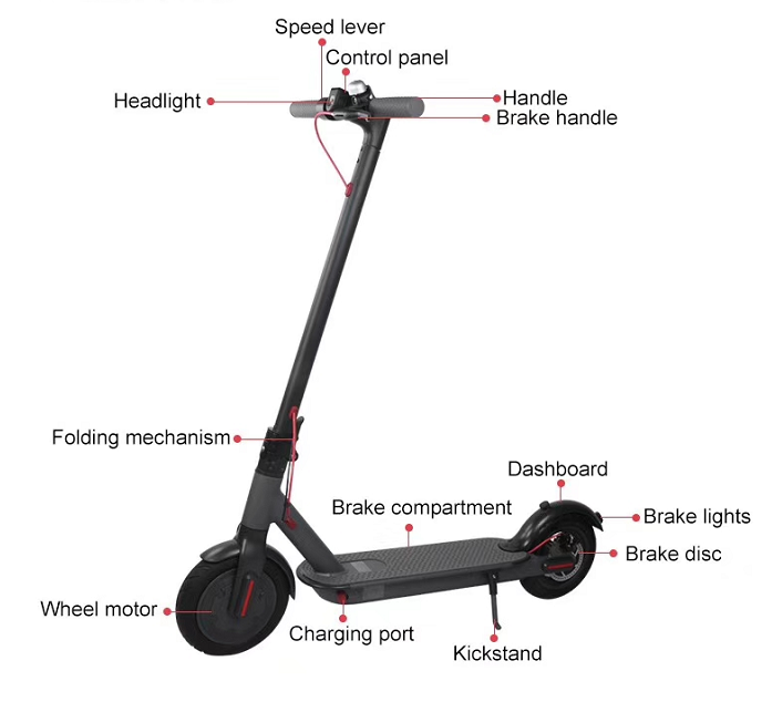 2020 8.5 inch Latest balance car 2 Wheel Smart Electric Self Balance Scooter with handle Hoverboard