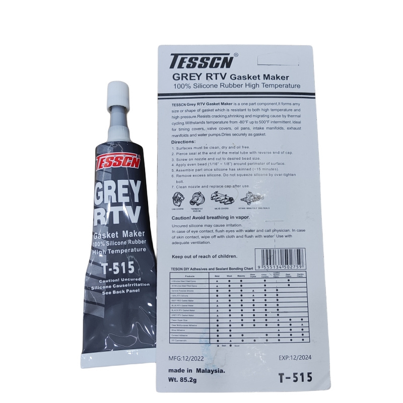 Direct Factory High Temp teson Grey RTV Silicone Gasket Maker Silicone RTV Silicone Mega Grey for Automotive