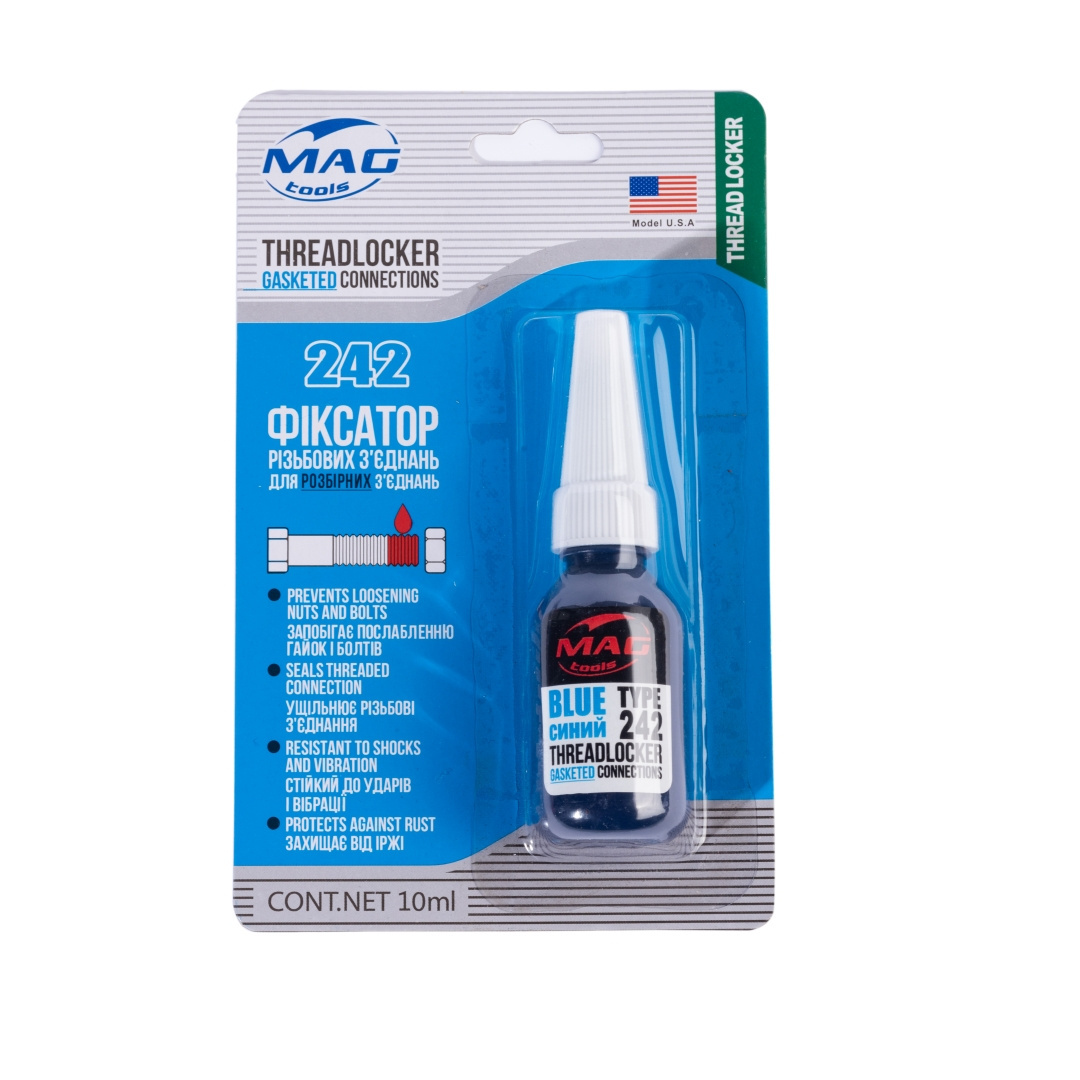 Medium Strength Oil Tolerant Threadlocker 242 243 271 Red Blue Thread Sealant Glue 15ml