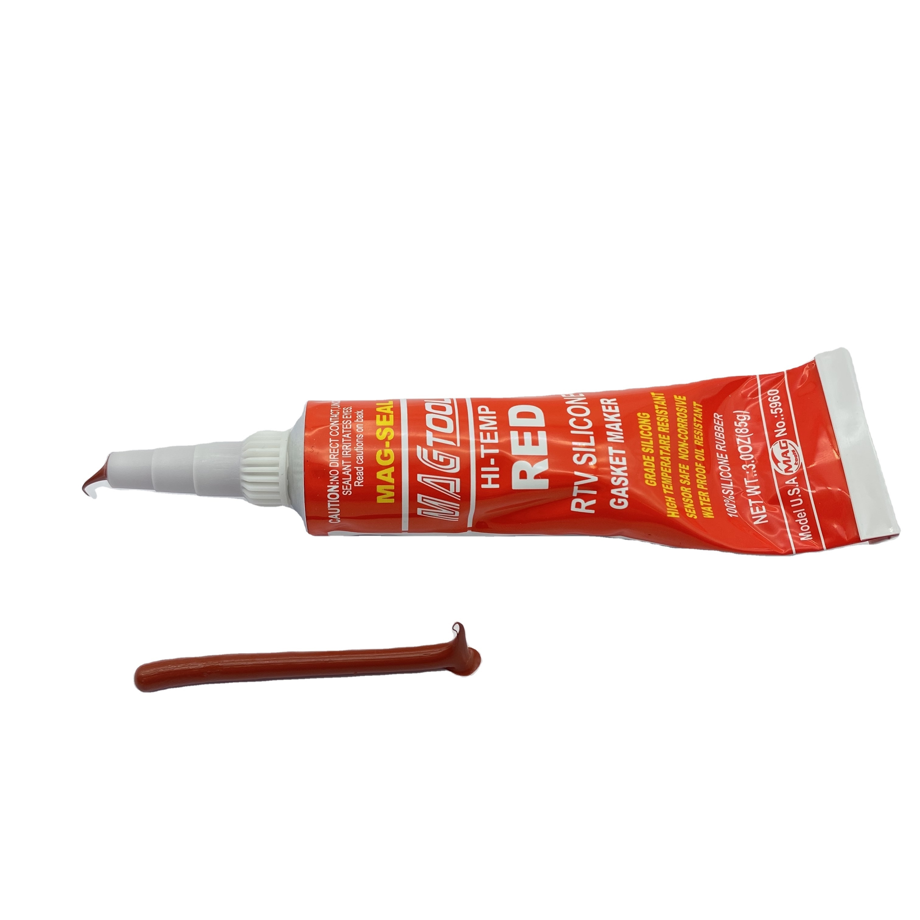 Permate  x red Adhesive Sealant 3 oz. Tube Silicone RTV Gasket Maker 85g