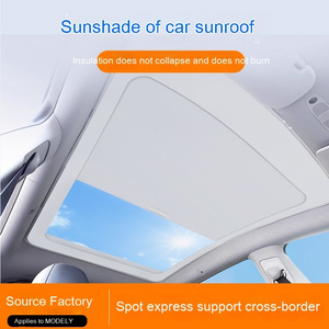 Spot Cross-Border Model Y Auto Parts Foldable Retractable Sunroof Sunshade Manual Sunroof Sunshade with High Sunscreen Effect