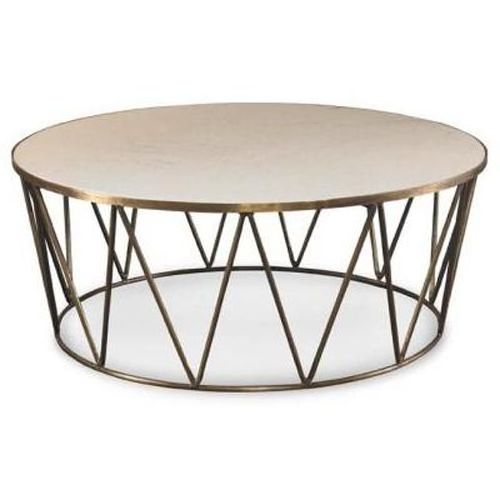 Hot Selling Wholesale Round Black Metal Frame Coffee Table with Wooden Top 2-Tier Storage For Home Hotel Restaurant Furniture