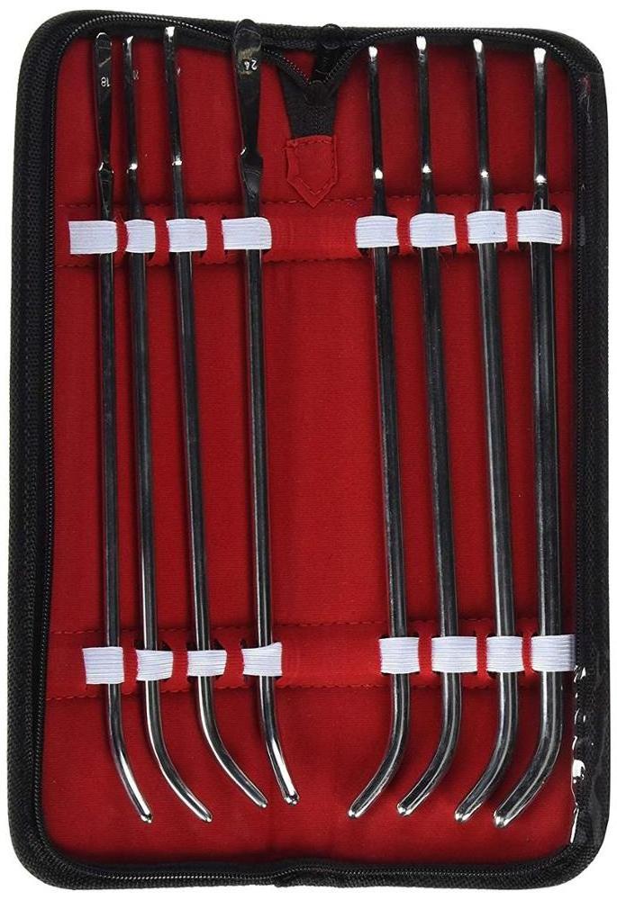 8 PCS VAN BUREN URETHRAL SOUNDS WITH A CARRYING CASE