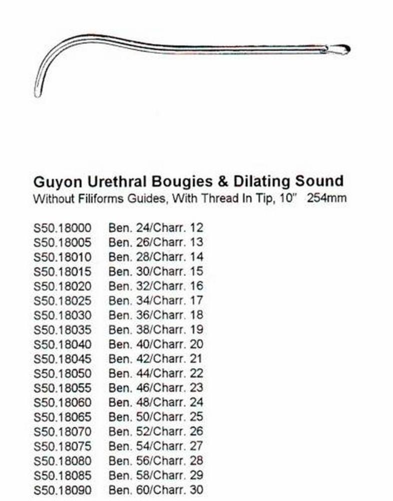 Guyon Urethral Sound GUYON URETHRAL BOUGIES & DILATING SND Mahersi