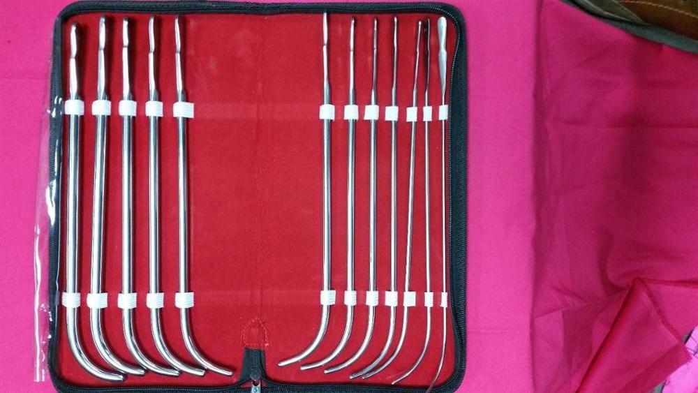 8 PCS VAN BUREN URETHRAL SOUNDS WITH A CARRYING CASE