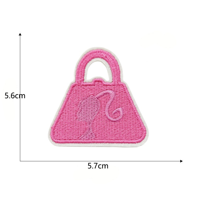 Girls heat press glue backing private design custom fashion embroidered patch badge