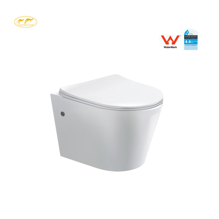 Watermark WELS Australian Round wall mounted toilet floating toilet wc suspendu complet wall hung toilet