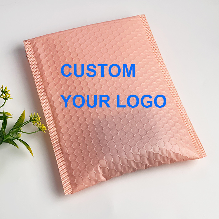 Pink poly mailer bag custom bubble mailer with logo mailing bags shipping packaging bubble mailers padded envelopes waterproof