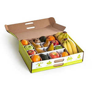 Custom printed design eco friendly cardboard export fresh banana cherry transport packaging peach fruit gift boxes for shipping