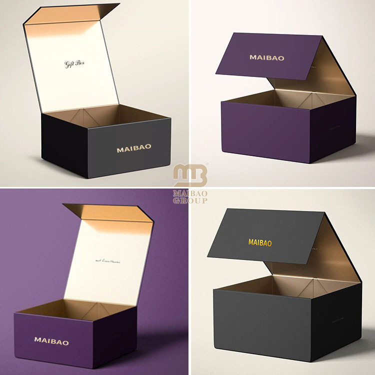 Printed Unique Magnetic Closure Cardboard Beauty Cosmetic Hair Extension Shipping Box Custom Logo Luxury Wig Hair Packaging Box