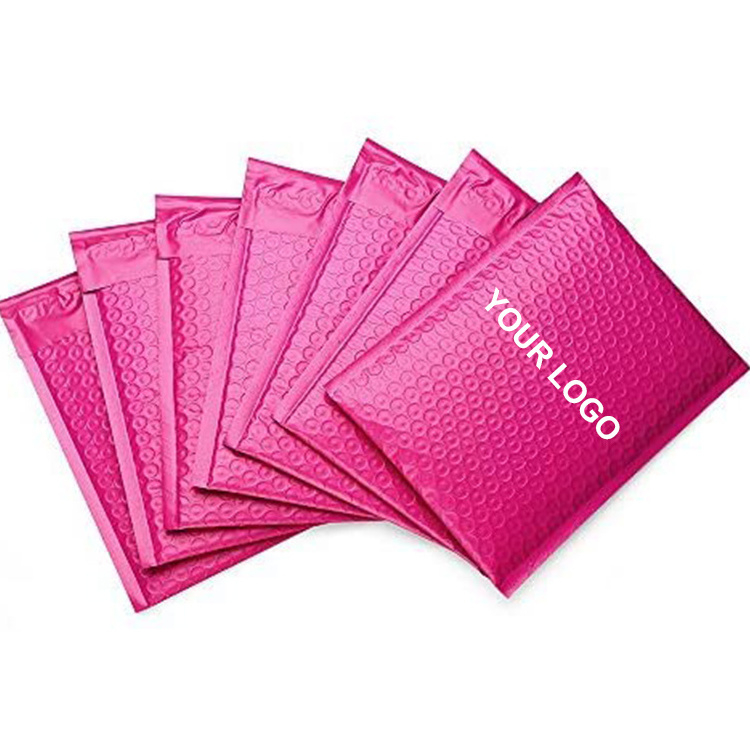 Pink poly mailer bag custom bubble mailer with logo mailing bags shipping packaging bubble mailers padded envelopes waterproof