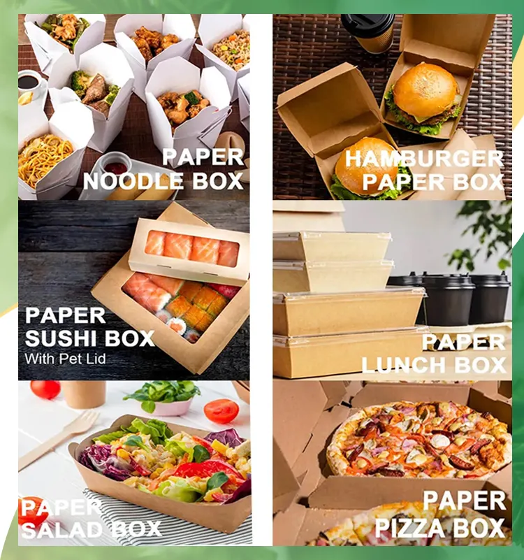 Custom Fast Food Packaging Box Disposable, Burger Box Packaging Food Container Box, Takeway Food Box Eco Friendly Hamburger Box