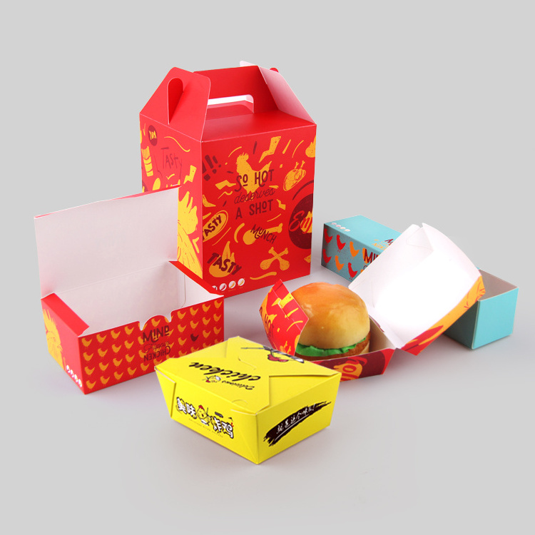 Catering takeaway packaging boxes MDonalds fast food custom takeout restaurant disposable packaging kraft paper food container