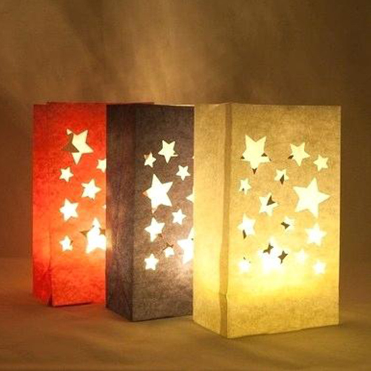 Custom Luminary Fireproof Paper Candle Bags For Wedding /Birthday /Party /Christmas Xmas Gift Set / Halloween / Valentine s day