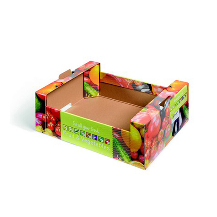 Custom design cardboard boxes for sale shipping export fresh banana peach cherry vegetables fruit gift transport packaging box