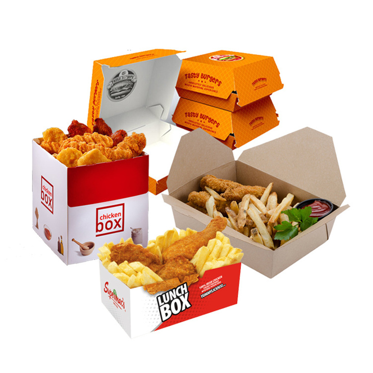 Wholesale custom branded kraft takeout box restaurant catering 30