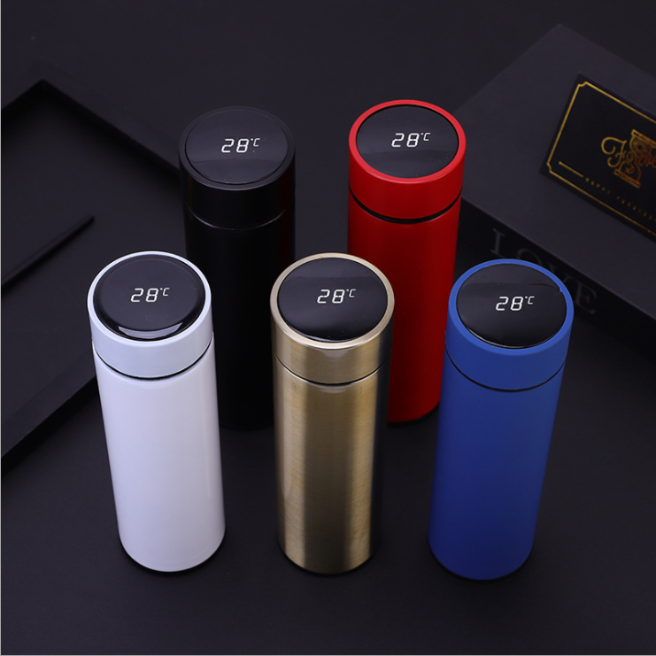 2022 Infuser Smart Water Bottle Stainless Steel Thermos Tumbler Digital Vacuum Flasks with LED Temperature Display