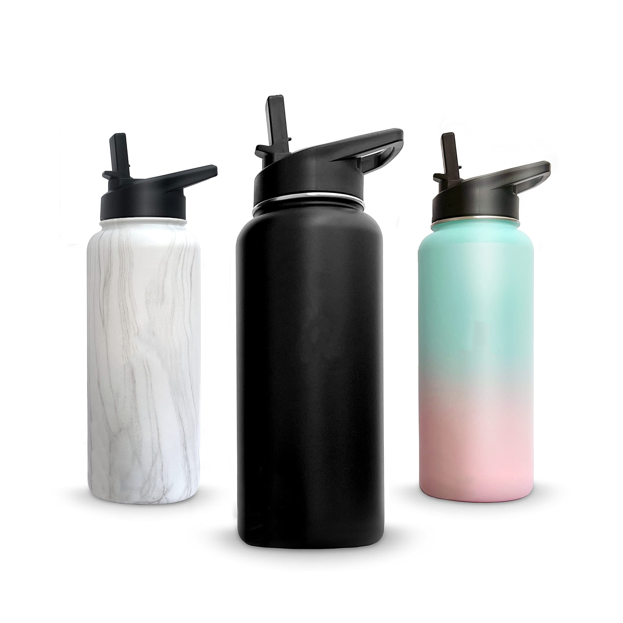 32 Oz Triple Insulated Stainless Steel Wide Mouth Sports Canteen Thermal Water Bottle Vacuum Flask Thermos for Hiking