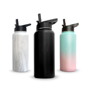 32 Oz Triple Insulated Stainless Steel Wide Mouth Sports Canteen Thermal Water Bottle Vacuum Flask Thermos for Hiking