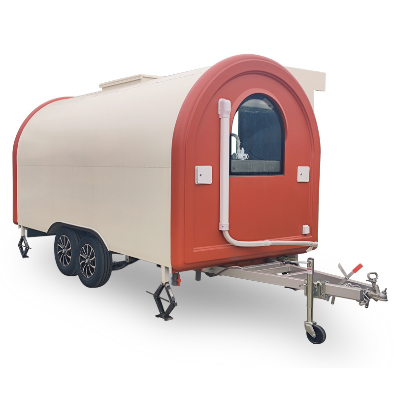 DOT Certified Outdoor Street Kitchen Equipment Mobile Food Trucks-Fiberglass Dining Car & Coffee Fast Food Trailers