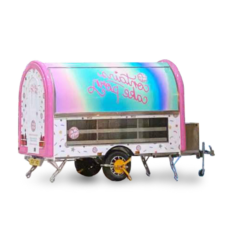 DOT Certified Outdoor Street Kitchen Equipment Mobile Food Trucks-Fiberglass Dining Car & Coffee Fast Food Trailers